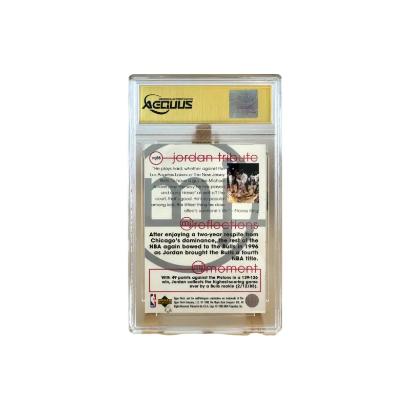 UPPER DECK 1997 98 UD Jordan Bulls 3D Hologram Teca Grading 8 Graded Cards 1 Pc-1