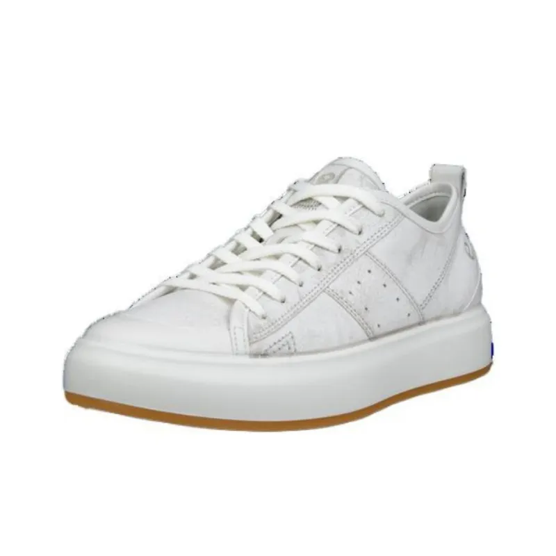 Ecco Low Top Skateboard Shoes Women's White-2