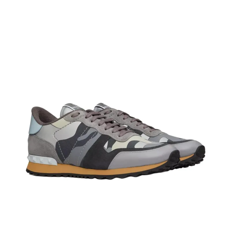 Valentino Garavani Rockrunner Camouflage Lace Up Sneakers-2