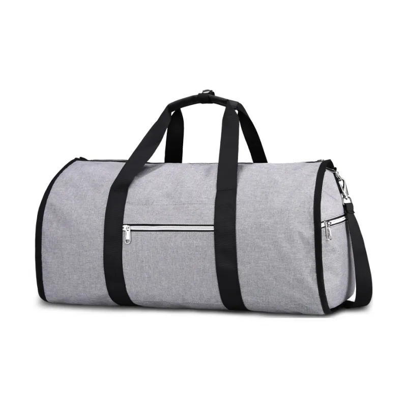 Ssweisiker Oxford One Shoulder Crossbody Handbag, Travel Bag Unisex Gray/Black/Red-2