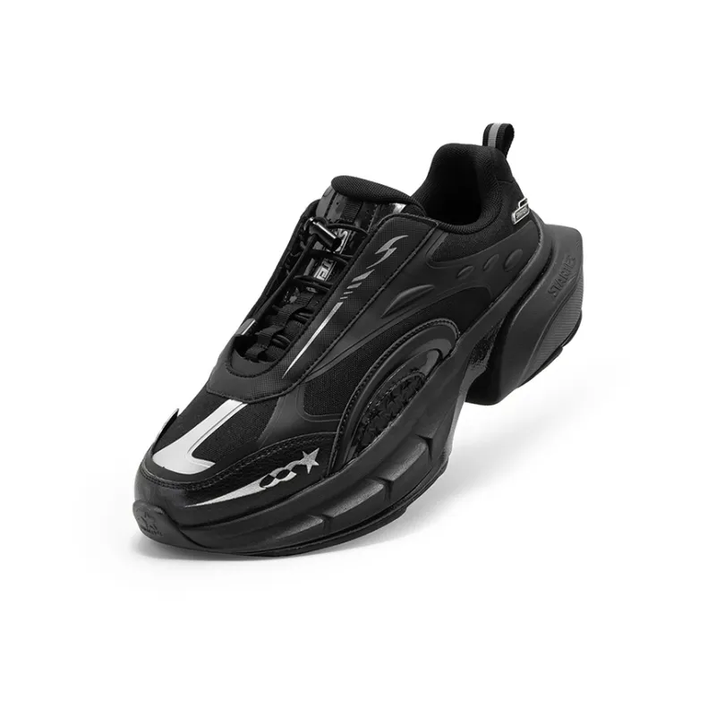STARTER Odyssey Anti Slip Wear Resistant Low Top Chunky Sneakers Men's Black-2