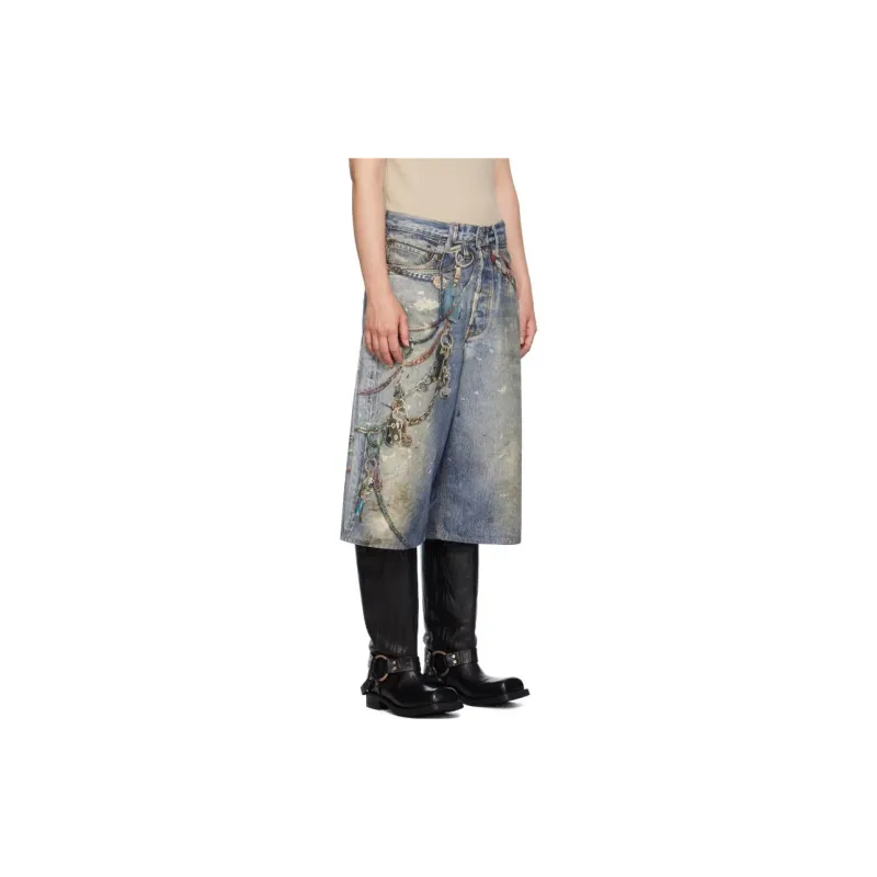Acne Studios Denim Shorts Men's Blue-2