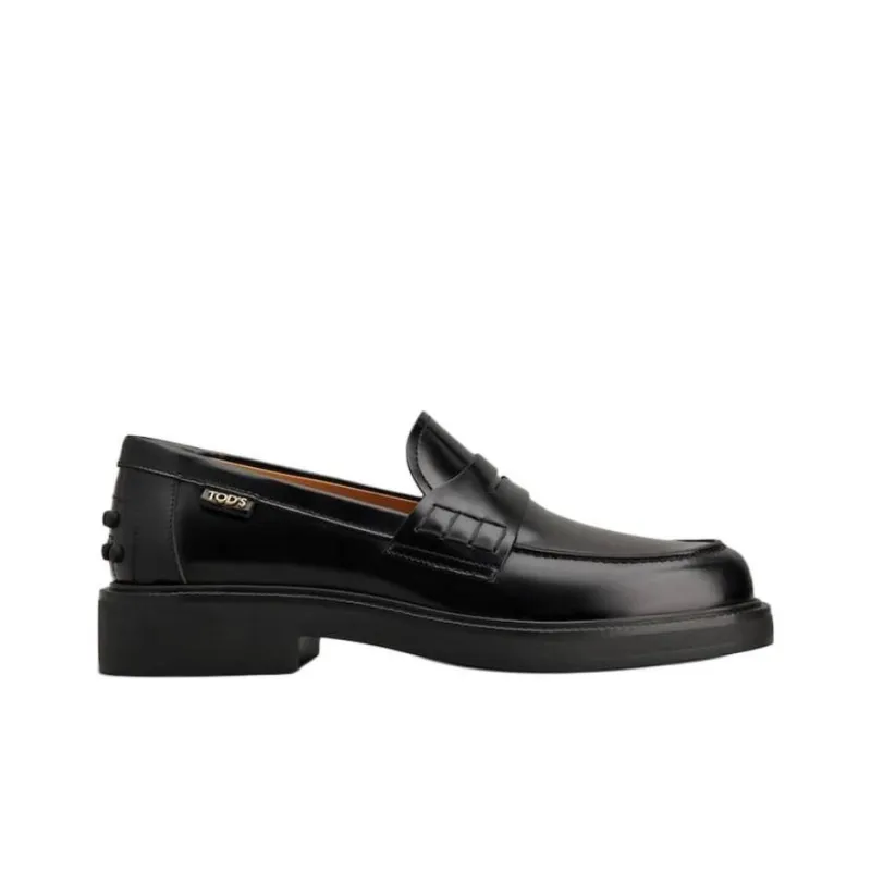 TOD'S Logo Plaque Slip On Loafers Women's-1