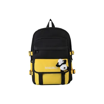 Parker Bear Canvas Backpack Regular Unisex Yellow/Red/Green/Black