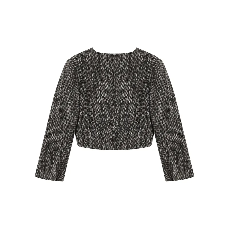 THE SEA LIFE Cropped Coat Women's Dark Butterfly Brown-1
