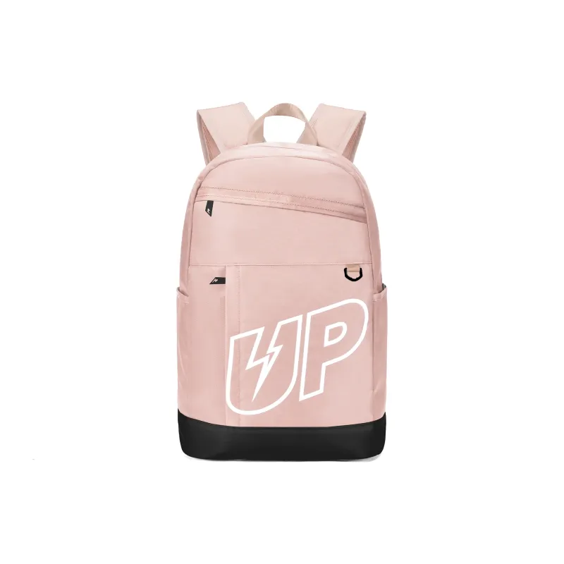 TURN UP Polyester Students Backpack Regular Unisex Black Pink-0