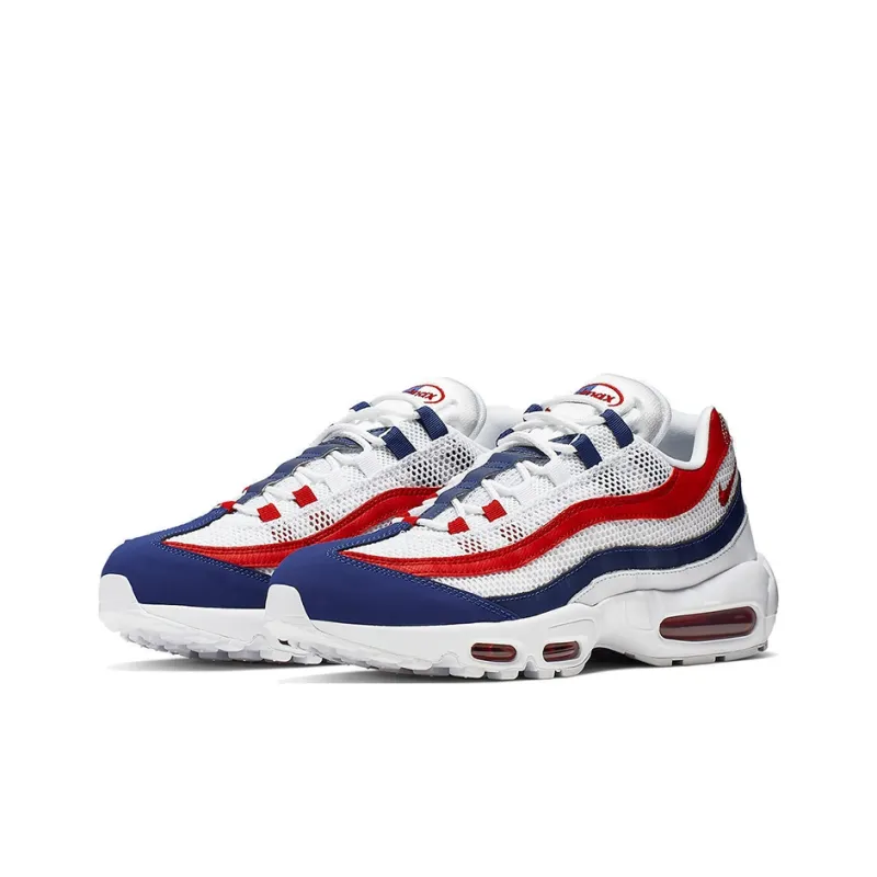 Nike Air Max 95 White Deep Royal Blue Gym Red-2