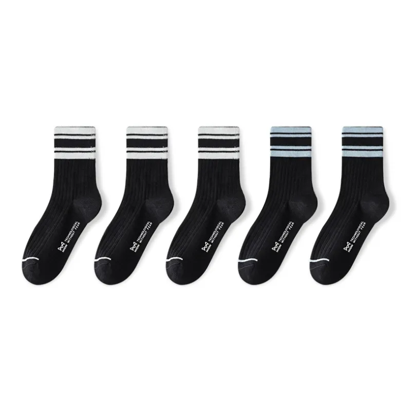 MIIOW Cool One Summer Series Mid Calf Socks Unisex 5 Pack-63