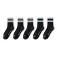 Black with White Stripes 3-Black with Blue Stripes 2[5 Pack]