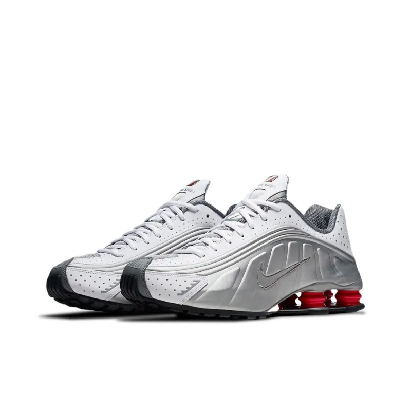 Nike Shox R4 Metallic Silver Comet Red 2018-2