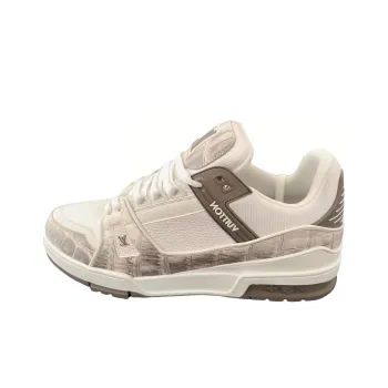 LOUIS VUITTON Trainer Low Top Skateboard Shoes Unisex Brown