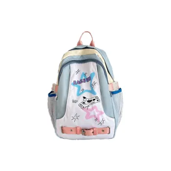 KAKAXI Nylon Backpack Women's Blue/Pink