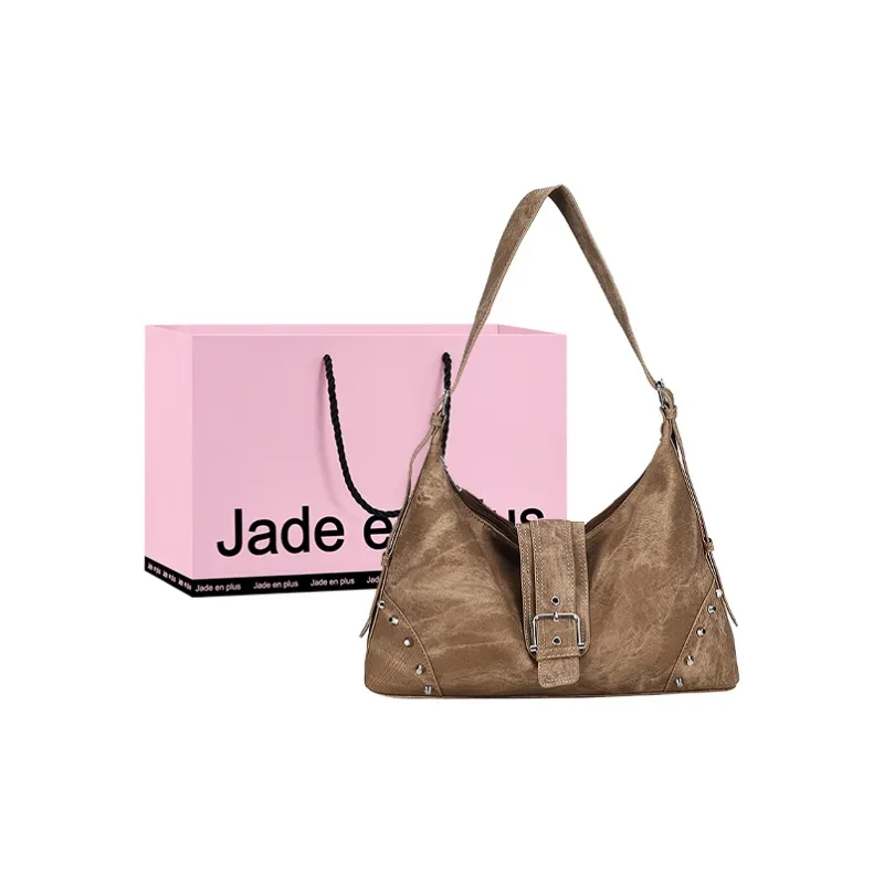 Jade En Plus Synthetic Leather Crossbody Shoulder Bags Women's Gray/Light Brown-10