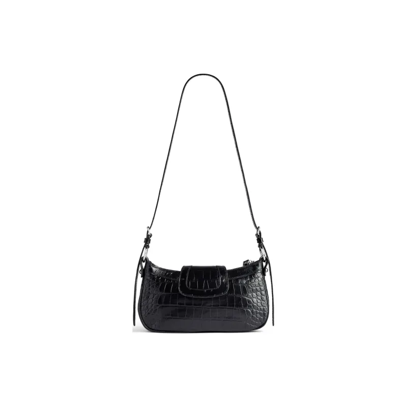 Balenciaga Esse Calfskin Crossbody Bag Shoulder Bag Women's Black-3