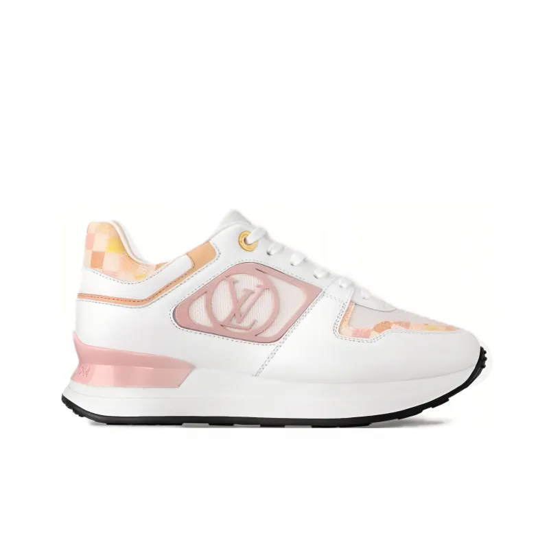 LOUIS VUITTON Run Away Low Top Casual Shoes Women's White Pink-1