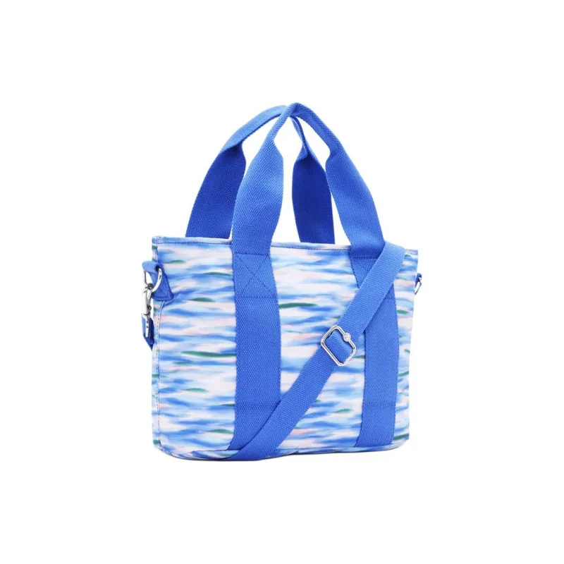 Kipling Polyester Shoulder Bag, Crossbody Bag, Handbag Medium Size Women's Blue White-3