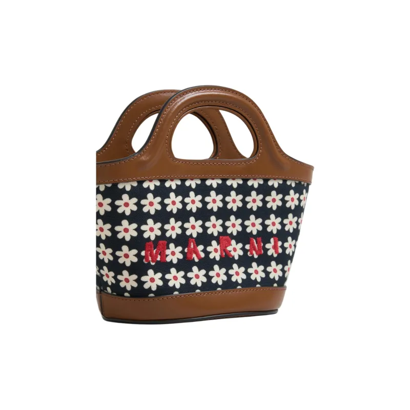 MARNI Floral Printed Top Handle Bag-4
