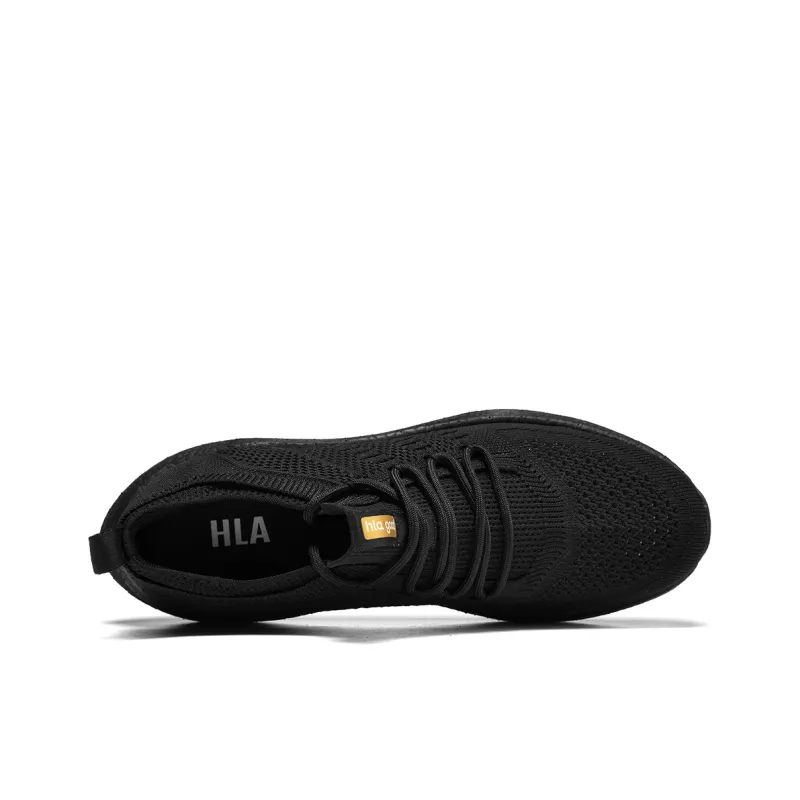HLA Outdoor Breathable Casual Shoes With Height Increase Running Wear-Resistant Flyknit Athletic Shoes Men's-2