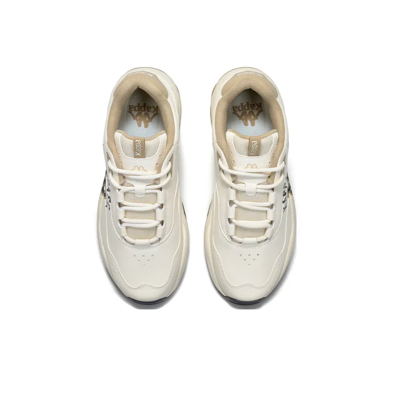 Kappa Anti Slip Wear Resistant Low Top Chunky Sneakers Unisex Winter White/Gray Khaki-3