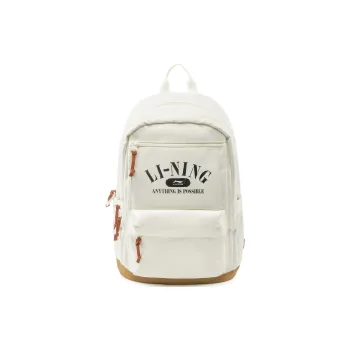 LiNing Sports Life Collection Polyester Backpack Unisex Ivory