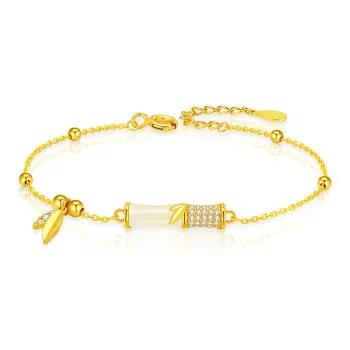 Central Fashion Hetian Jade Bracelets Green Jade Women's