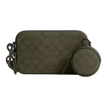 COACH Charter Refined Calfskin Crossbody Bag, Shoulder Bag Men's Army Green