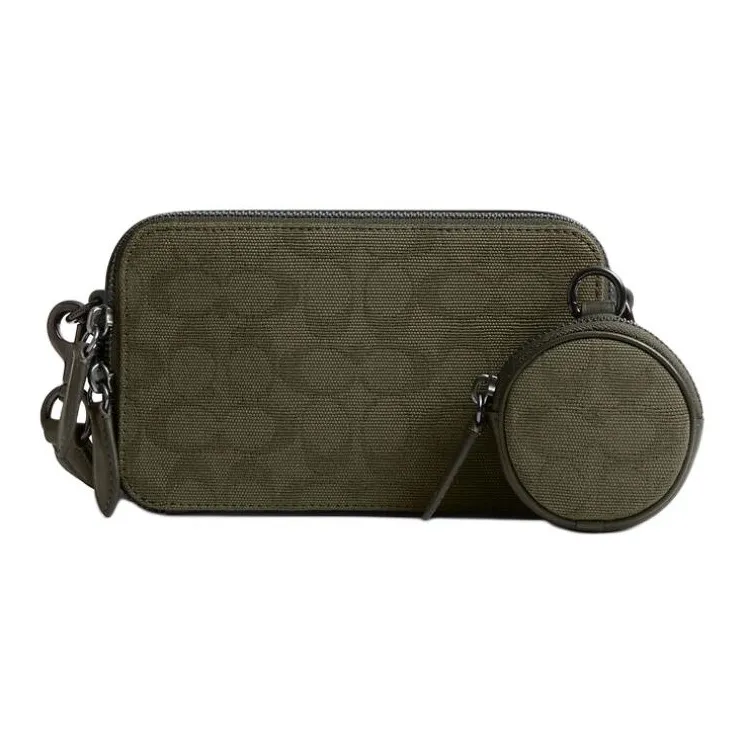 COACH Charter Refined Calfskin Crossbody Bag, Shoulder Bag Men's Army Green-0