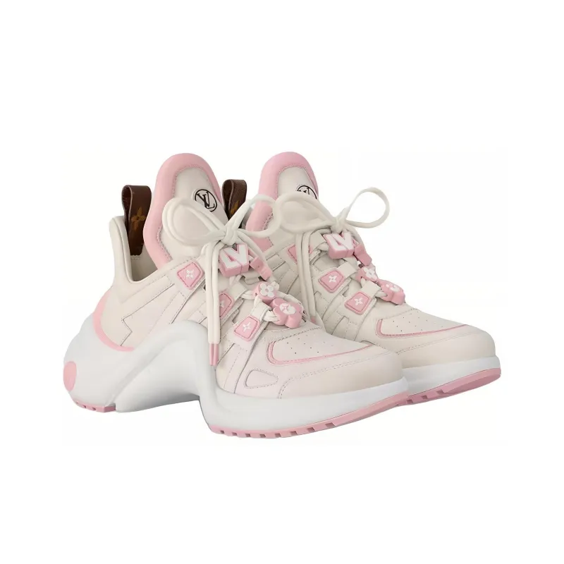 LOUIS VUITTON Archlight Low-Top Casual Shoes Women's White Pink-2