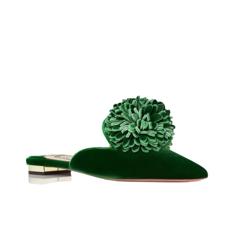 AQUAZZURA Wrap-toe Slippers Women's Green-2