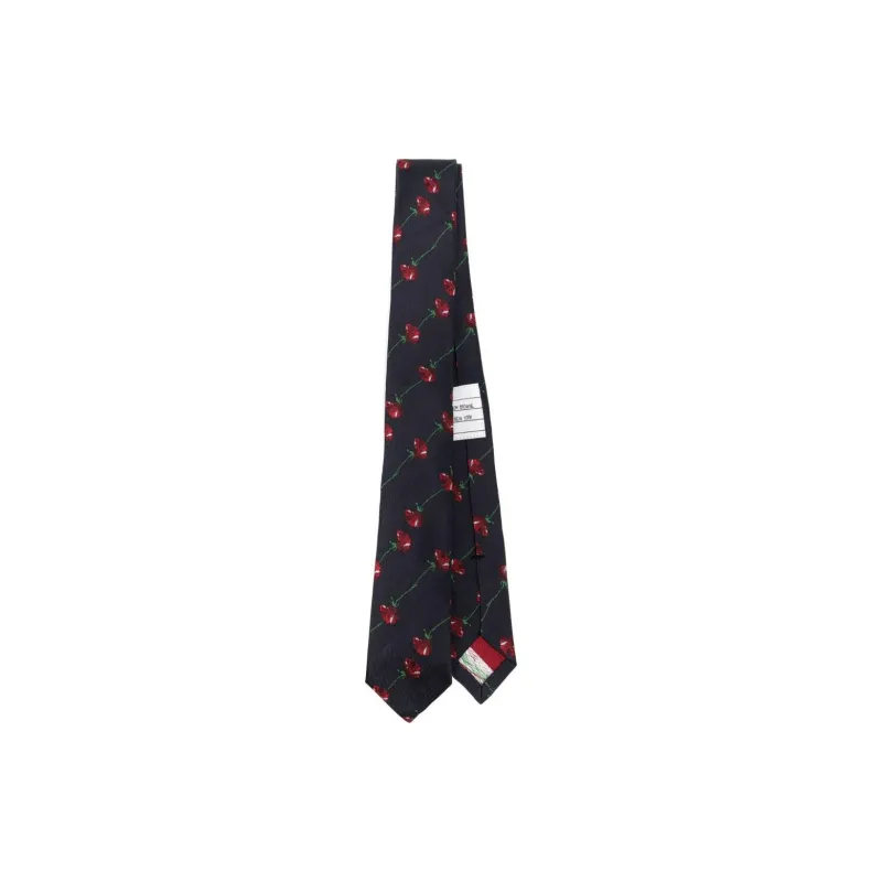 THOM BROWNE Rose Silk Tie-0