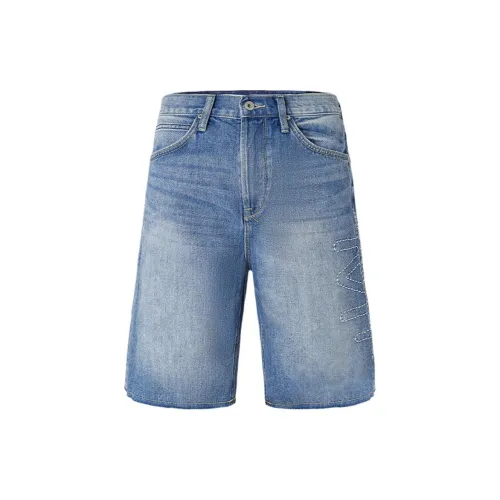 Lee Denim Shorts Men Light Blue