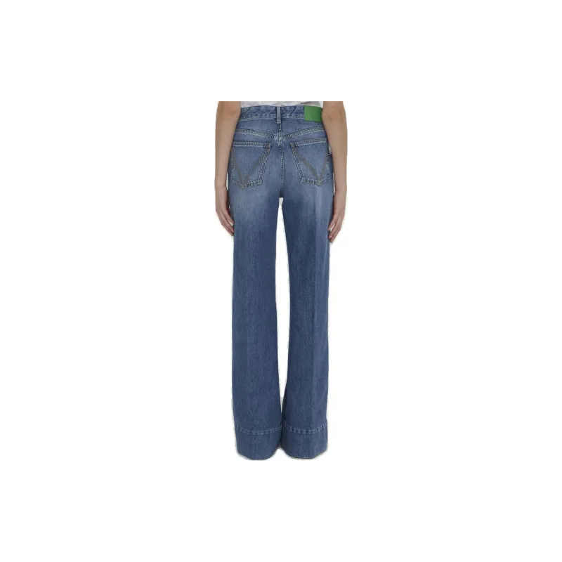 Bottega Veneta Buttoned Wide Leg Jeans-1