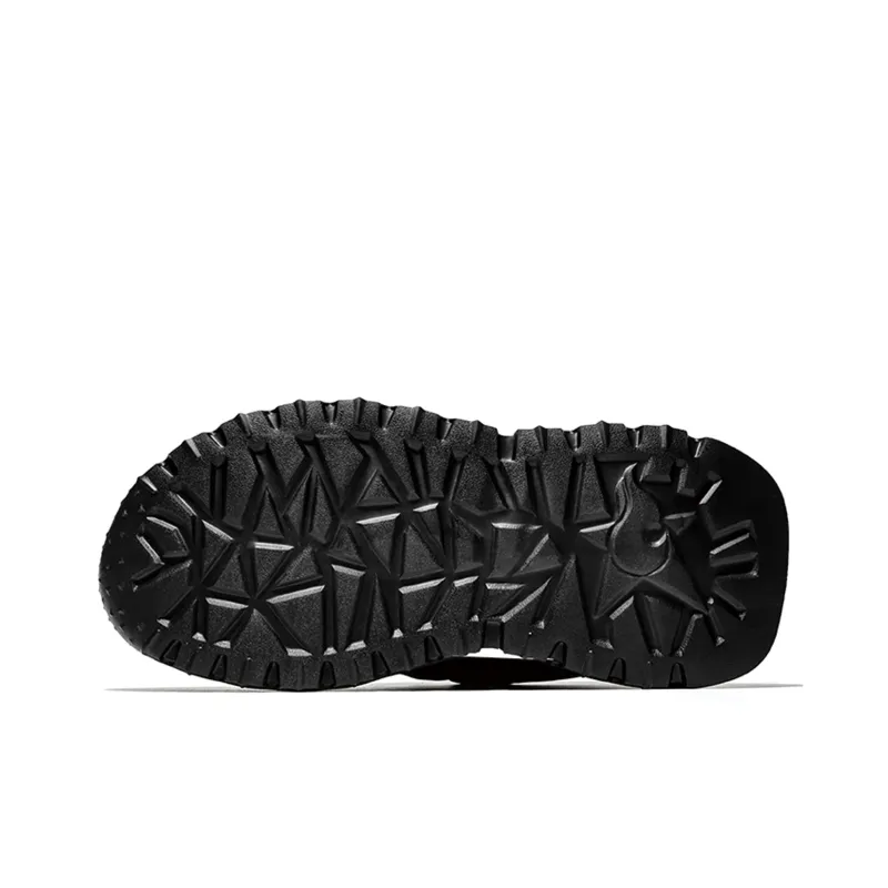 BUFFALO BOUND Anti-Slip Wear-Resistant Breathable Height Increasing Low-Top Chunky Sneakers Men's Black-4