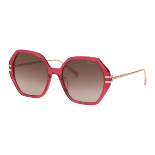 CHOPARD Titanium Bio Based Acetate Irregular Shape Sunglasses Women's Pink
