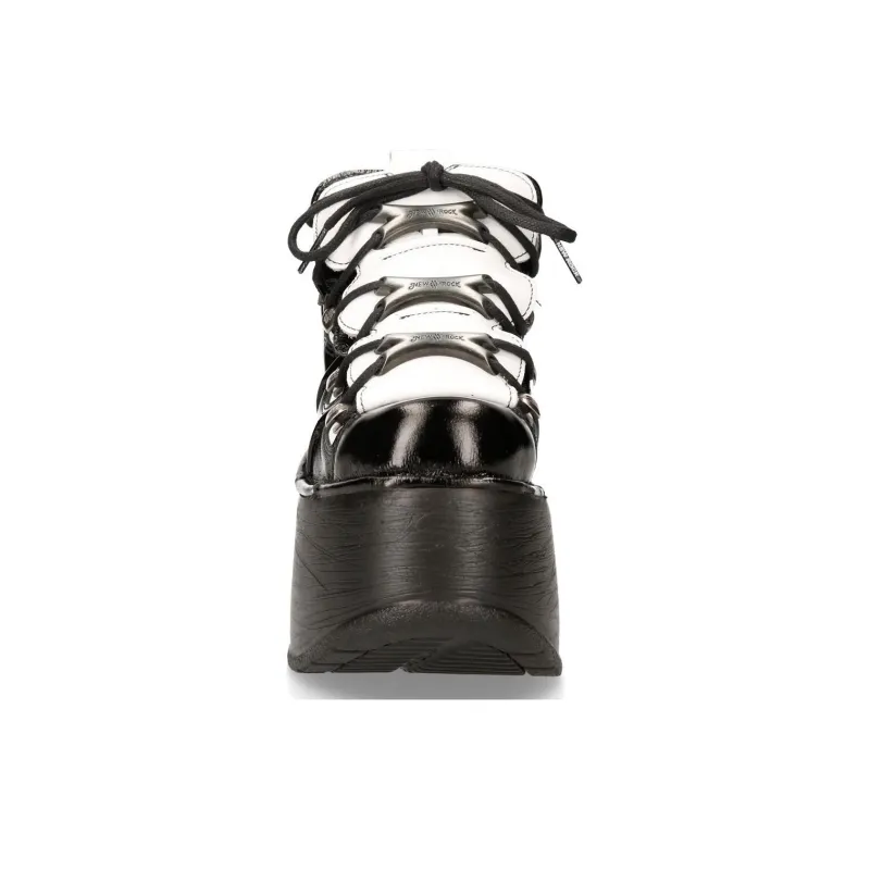 NEW ROCK Low-Top Casual Shoes Women's Black White-5