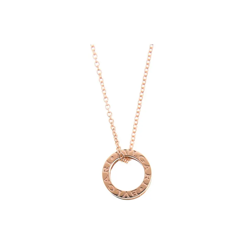 BVLGARI B.Zero1 Series Rose Gold Necklaces Women's Rose Gold-0