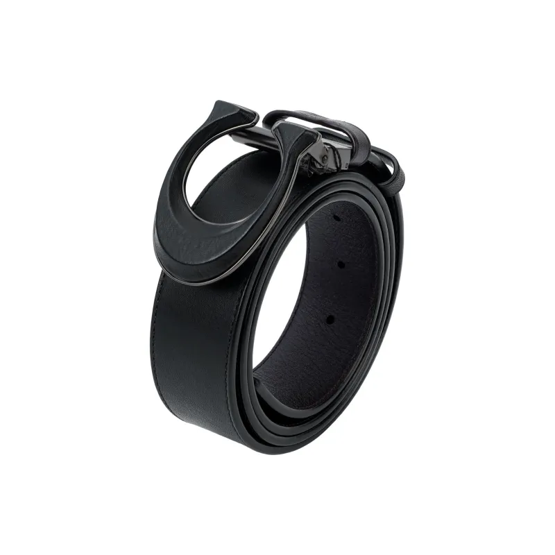 COACH Cow Leather Belts Men's Black Width 3.8cm-1