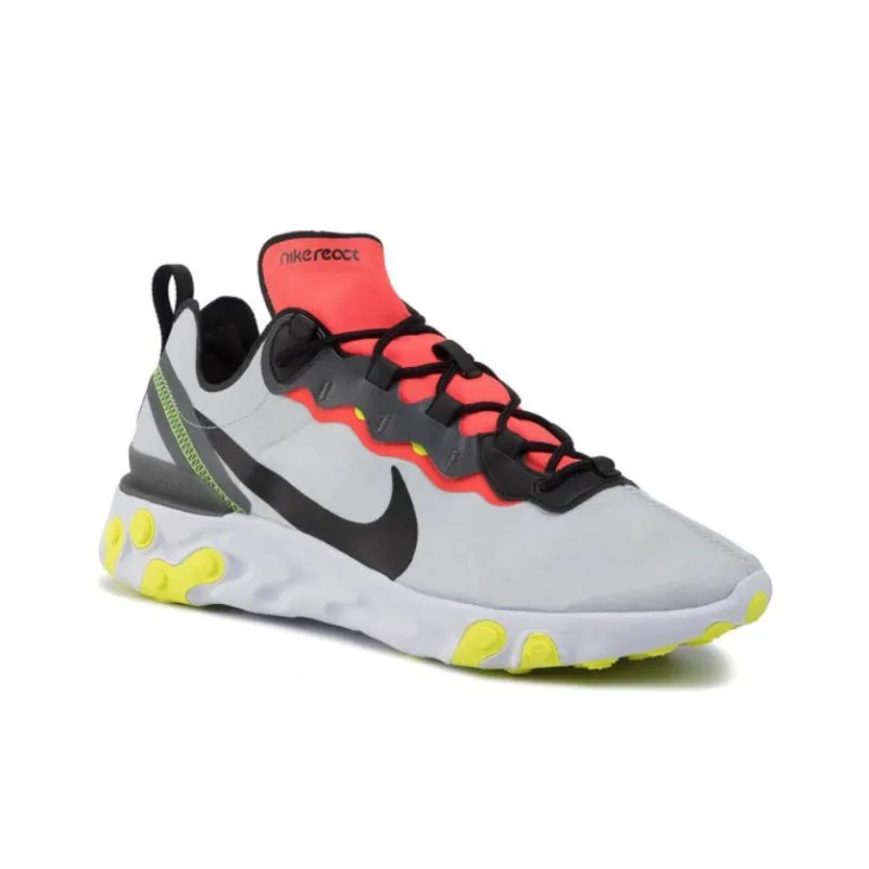 Nike React Element 55 Pure Platinum Bright Crimson Volt-1