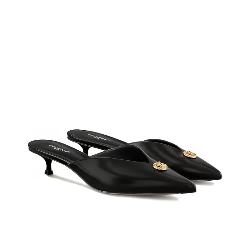 LOUIS VUITTON Stellar Closed Toe Slippers Women's Black-3