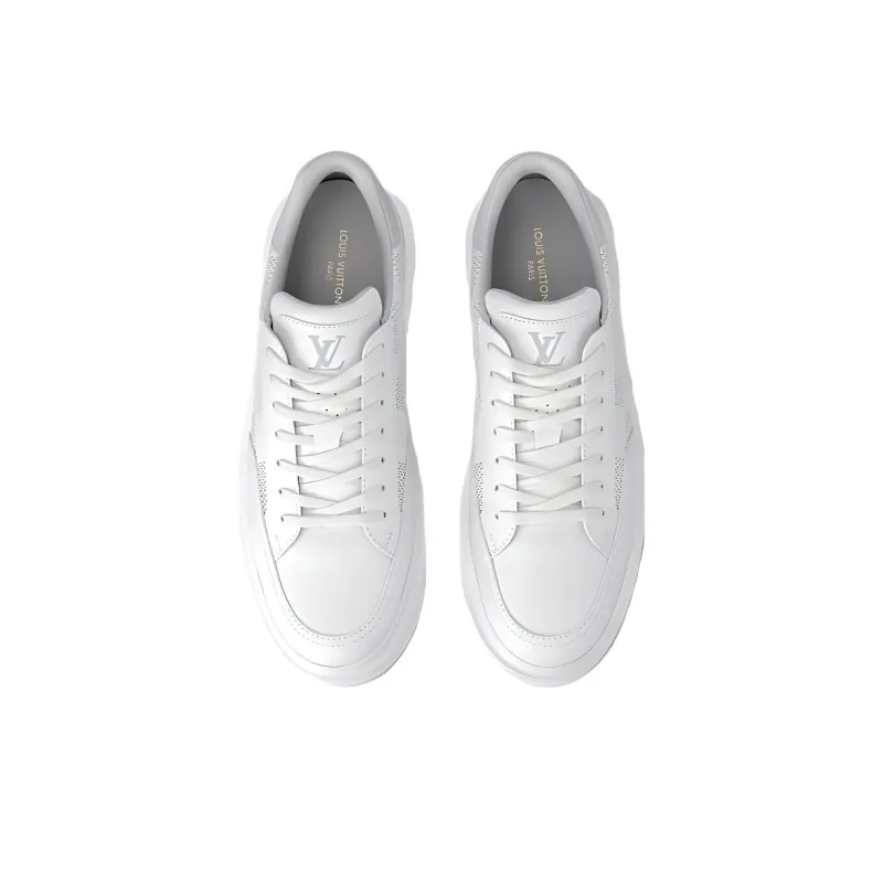 LOUIS VUITTON Beverly Hills Low Top Skateboard Shoes Men's White Gray-3