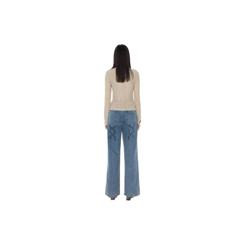WULISHAONIAN Jeans Women's Denim Blue-1