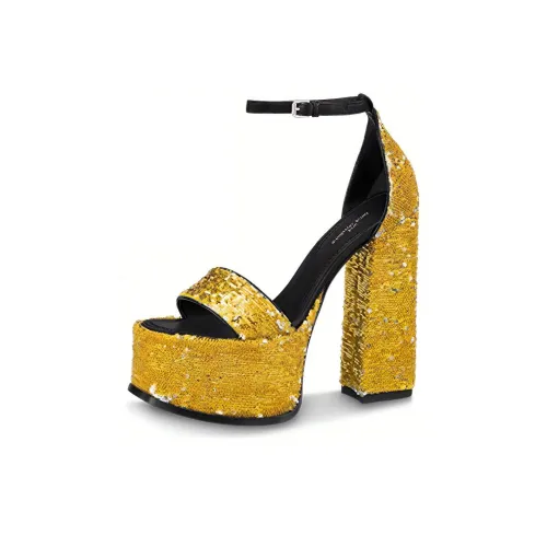 LOUIS VUITTON Fame Strap Sandals Women's Yellow