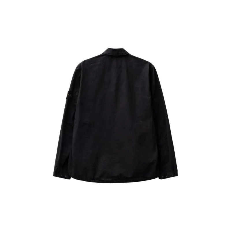 STONE ISLAND Long Sleeved Zip Up Shirt-1
