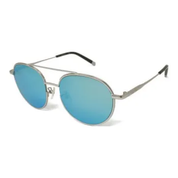 CALVIN KLEIN Nickel Alloy Aviator Sunglasses Men's Silver
