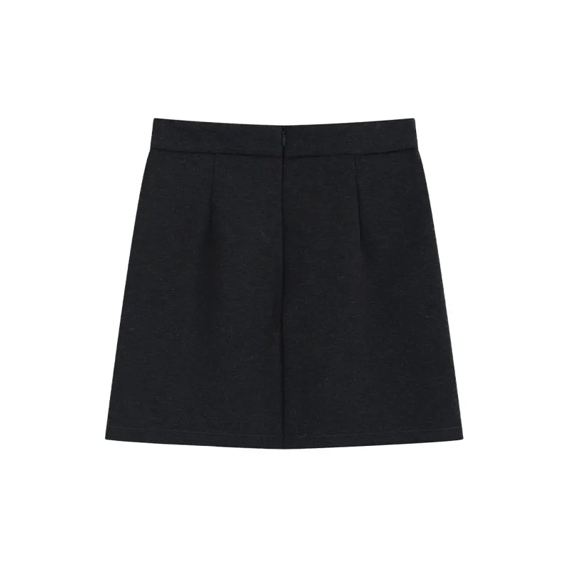 SNZX Casual Short Skirts Women's Gray-1