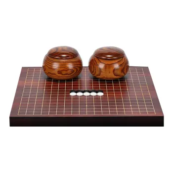 Imono Go Board Double Sided Beginner Set Genuine Yunzi Black White Chinese Chess 2 in 1 Solid Wood Board Games