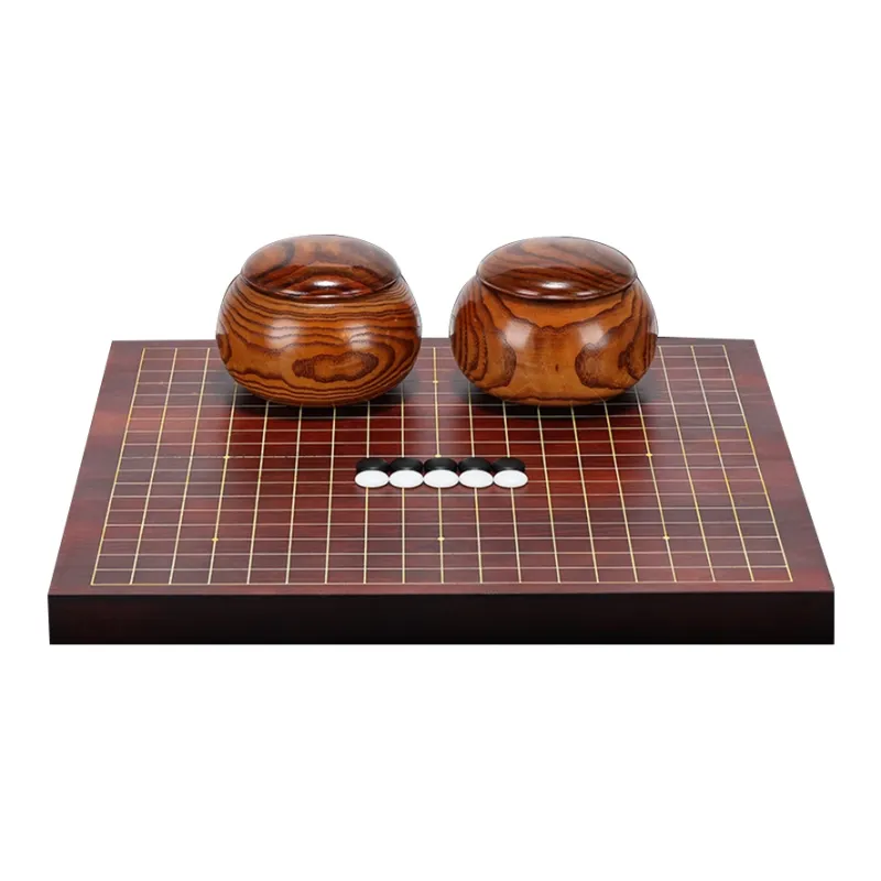Imono Go Board Double Sided Beginner Set Genuine Yunzi Black White Chinese Chess 2 in 1 Solid Wood Board Games-4