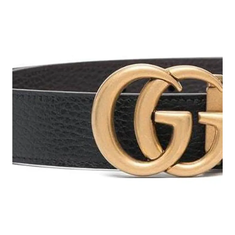 GUCCI Double G Buckle Leather Belt-2