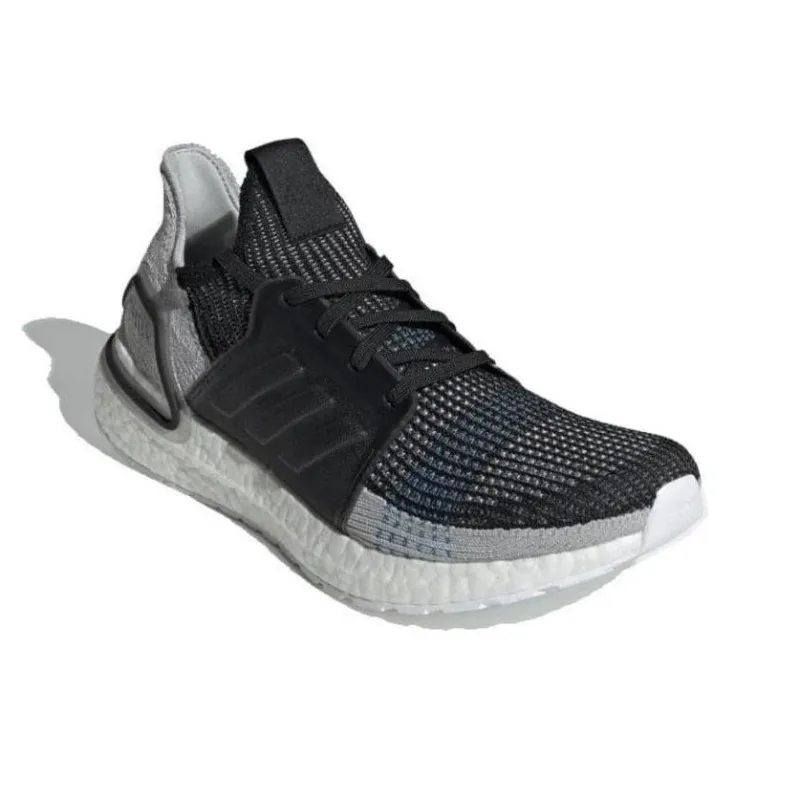 Adidas Ultra Boost 19 Core Black Grey Six Shock Cyan-2