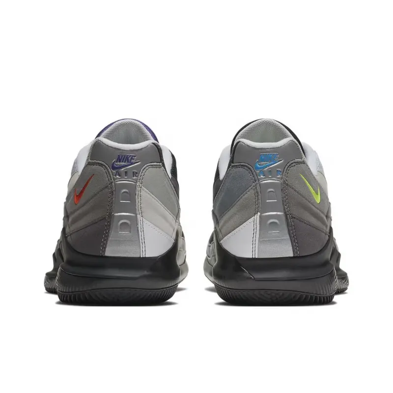 Nike Air Force 2 Cushioned Slip-Resistant Low-Top D Men's Gray Red Purple-3